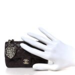 Lambskin Quilted Mini Double Flap With Hook Dark Brown - Image 2
