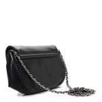 Lambskin Half Moon Wallet On Chain WOC Black - Image 3