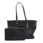 Grained Calfskin Shopping Fever Tote Black - Image 3