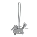Milo Lambskin Studded Grigri Rodeo Robeo Rock Horse Bag Charm PM Gris Pantin