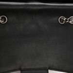 Lambskin Quilted Large Natural CC Flap Black - Image 11
