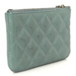 Patent Quilted Small Cosmetic Case Light Blue - Image 3