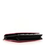Patent Quilted Bi-Color Wallet On Chain WOC Pink Black - Image 4