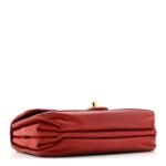 Iridescent Calfskin Quilted Small Straight Lined Flap Red - Image 4