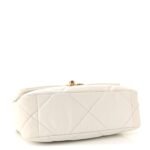 Goatskin Quilted Medium Chanel 19 Flap White - Image 4