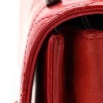 Iridescent Calfskin Quilted Small Straight Lined Flap Red - Image 16