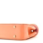 Patent Calfskin Scallop Quilted Single Flap Pink - Image 9