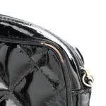 Patent Quilted Tassel Camera Case Black - Image 13