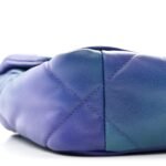 Tie Dye Calfskin Quilted Medium Chanel 19 Flap Blue Purple - Image 8