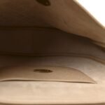 Grained Calfskin Perforated Small Flap Hobo Beige - Image 5