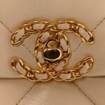 Goatskin Quilted Medium Chanel 19 Flap Beige - Image 12