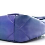 Tie Dye Calfskin Quilted Medium Chanel 19 Flap Blue Purple - Image 9