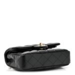 Lambskin Quilted Mini Flap Bag Charm With Hook Black - Image 4