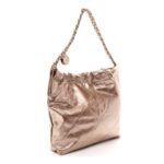 Metallic Calfskin Quilted Small Chanel 22 Pink - Image 4