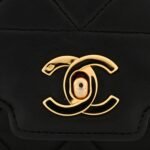 Lambskin Medium Single Flap Black - Image 13