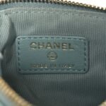 Patent Quilted Small Cosmetic Case Light Blue - Image 6