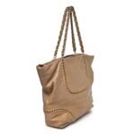 Metallic Calfskin Luxe Ligne Tote Gold - Image 3