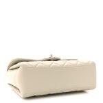 Lambskin Quilted Small Flap Top Handle Bag Grey - Image 4