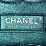 Metallic Lambskin Quilted Medium Double Flap Turquoise - Image 6