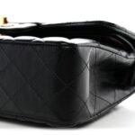 Lambskin Quilted Small Double Flap Black - Image 9
