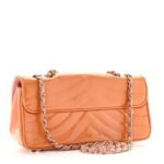 Patent Calfskin Scallop Quilted Single Flap Pink - Image 3