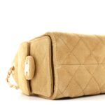 Suede Quilted Mini Chanel 25 Handbag Beige - Image 9