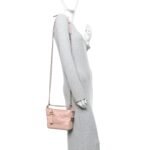 Iridescent Aged Calfskin Quilted Small Gabrielle Hobo Rose - Image 2