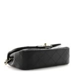 Lambskin Quilted Extra Mini V For Victory Flap Black - Image 4