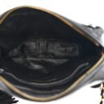 Patent Quilted Tassel Camera Case Black - Image 5