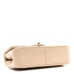 Lambskin Quilted Small Sweet Camellia Flap Beige - Image 4