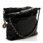 Shiny Calfskin Quilted Small Chanel 22 Black - Image 4