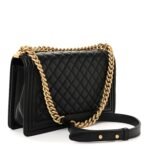 Lambskin Quilted New Medium Boy Flap Black - Image 3