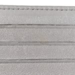 Metallic Caviar Quilted Compact Flap Wallet Silver - Image 12