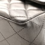 Metallic Lambskin Quilted Mini Rectangular Flap Ruthenium - Image 13