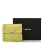 Patent Quilted Compact Boy Wallet Yellow - Image 12