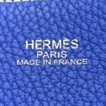Taurillon Clemence Double Sens 36 Reversible Tote Graphite Bleu Electrique - Image 9