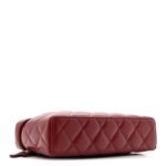 Lambskin Quilted Top Handle Slim Vanity With Chain Burgundy - Image 4