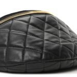 Lambskin Pearl Quilted CC Belt Bag Black - Image 9