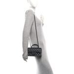 Lambskin Quilted Mini Top Handle Rectangular Flap So Black - Image 2