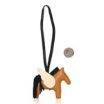 Milo Lambskin Grigri Rodeo Pegase Horse Bag Charm PM Sesame Black Nata - Image 3