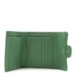 Lambskin Quilted Compact Flap Wallet Green - Image 5