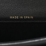 Goatskin Quilted Flap Card Holder Black - Image 6