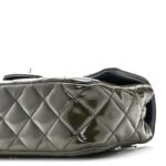Patent Calfskin Quilted Mini Rectangular Flap Navy Blue - Image 10