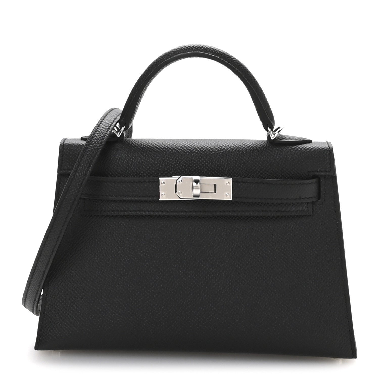 3994e363a6ff2713c97be8b885aa2b00.jpg Epsom Mini Kelly Sellier 20 Black - Image 1