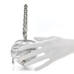 Metallic Lambskin Quilted CC Mini In Love Heart Bag Charm Silver - Image 2