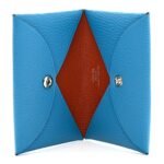 Chevre Mysore Verso Calvi Card Case Bleu Frida Cuivre - Image 5