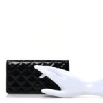 Patent Calfskin Quilted Yen Wallet So Black - Image 2
