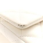 Lambskin Quilted Mini Rectangular Flap White - Image 11