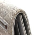 Metallic Caviar Quilted Compact Flap Wallet Silver - Image 11