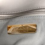 Lambskin Quilted Medium Chanel 19 Flap Grey - Image 6